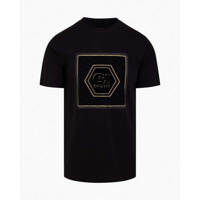 Camiseta Cruyff Negra Logo Frontal