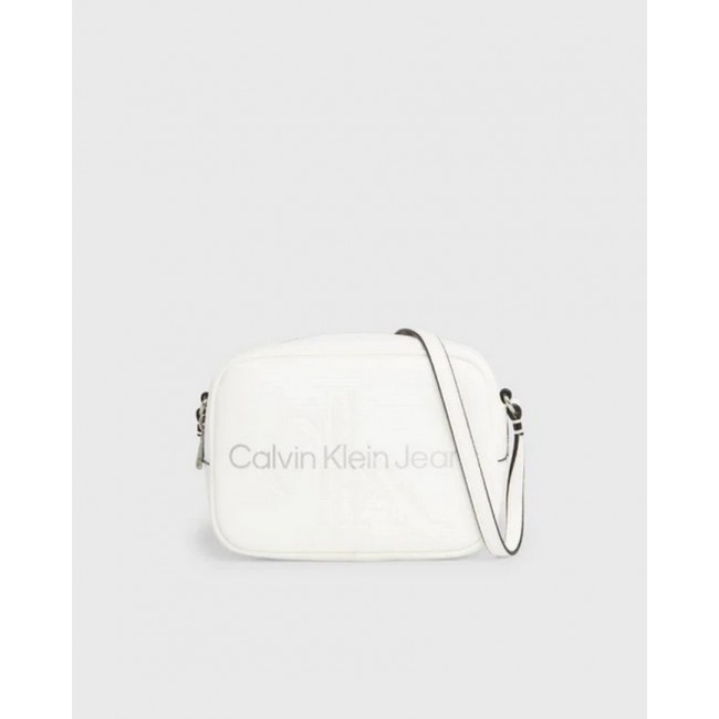 Bolso Calvin Klein Blanco Logo Frontal