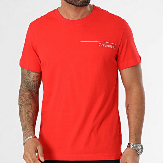 Camiseta Calvin Klein Roja Logo Pequeño