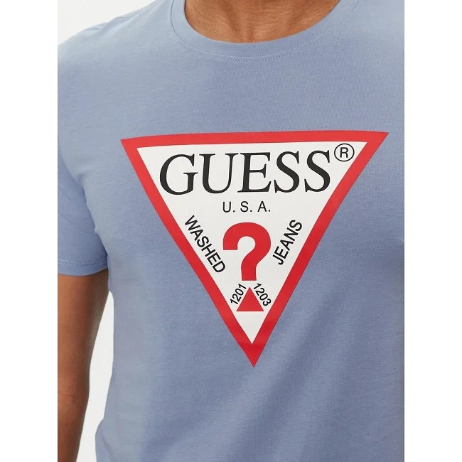 Camiseta Guess Hombre Azul Camiseta Guess Hombre Azul