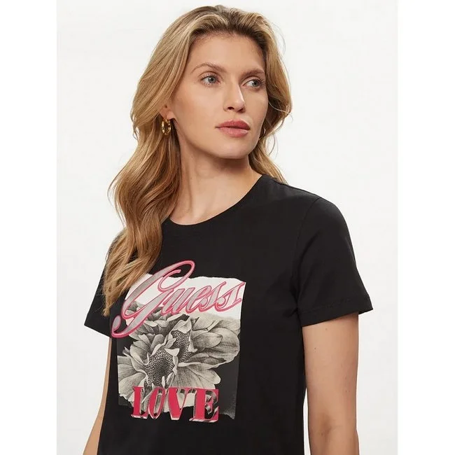 Camiseta Guess Negra Mujer