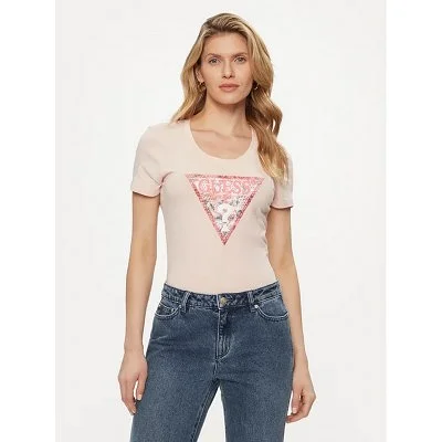 Camiseta Guess Rosa Logo...