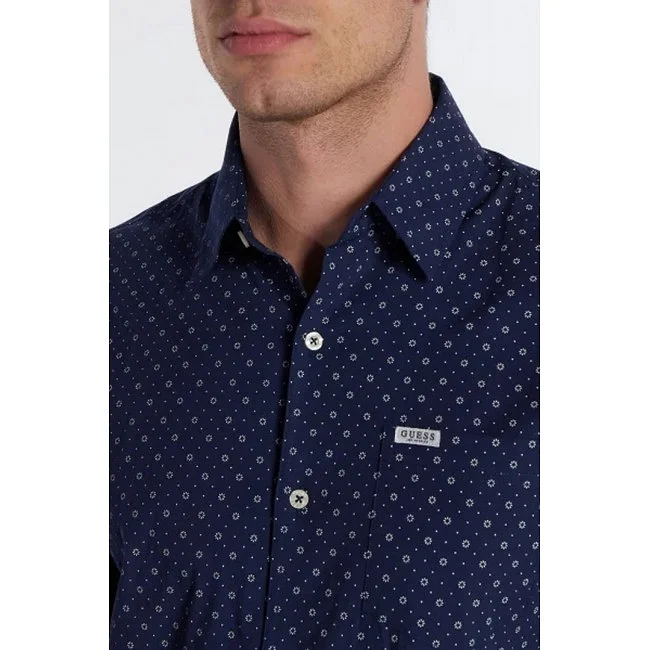 Camisa Guess Azul Marino Hombre