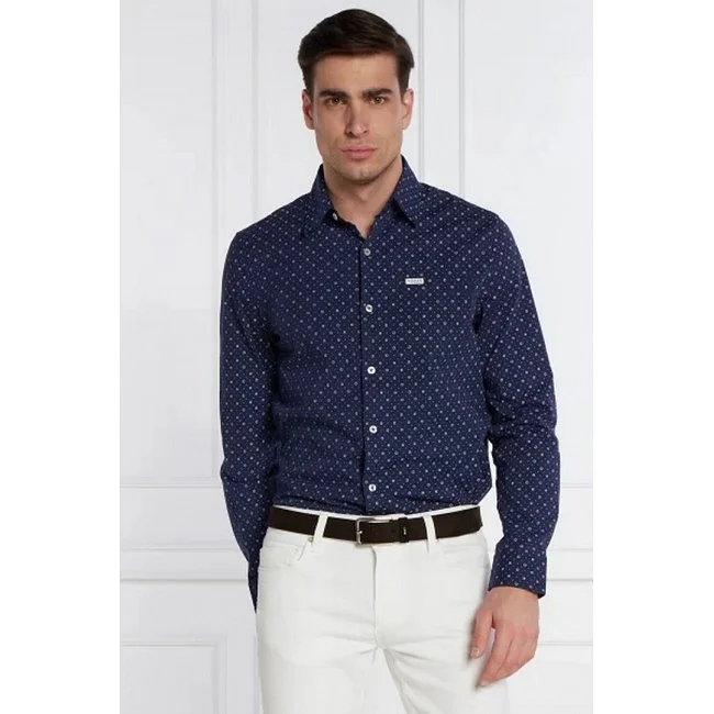 Camisa Guess Azul Marino Hombre