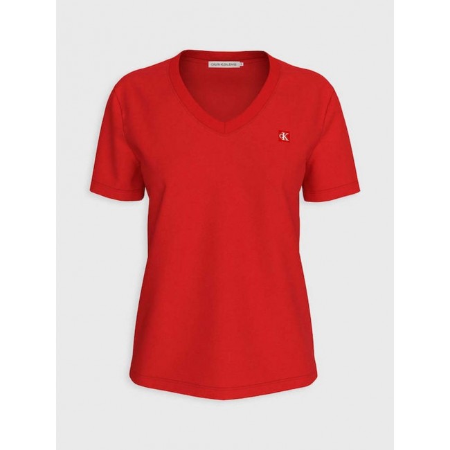 Camiseta Calvin Klein Roja Escote...