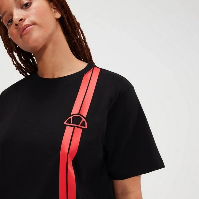 Camiseta Ellesse Negra y Roja Hombre