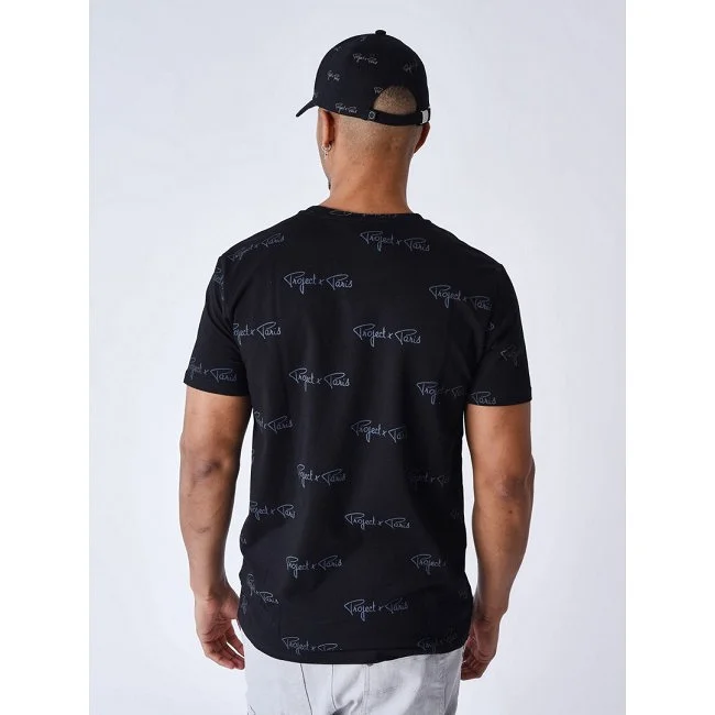 Camiseta Project x Paris Negra Hombre