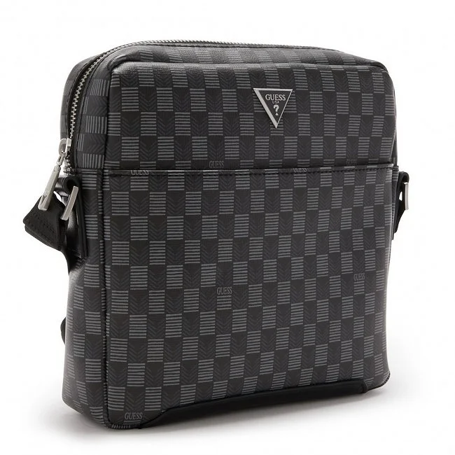 Bandolera Guess Negra y Gris Hombre