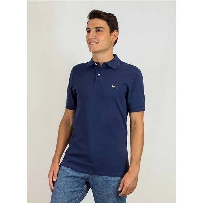 Polo Patadegallo Azul Logo...