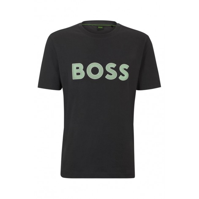 Camiseta Boss Gris Logo Frontal