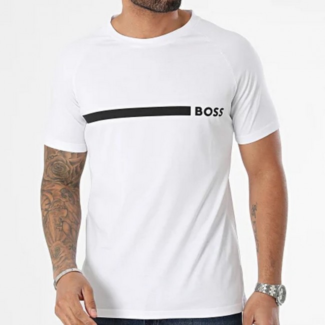 Camiseta Boss Blanca Logo Pequeño