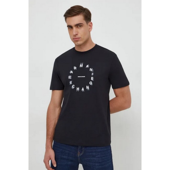 Camiseta Armani Exchange Negra Logo...