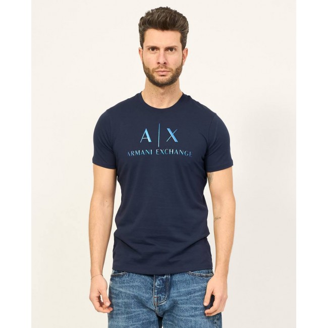 Camiseta Armani Exchange Azul Logo...
