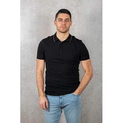 Polo Boss Hombre Negro