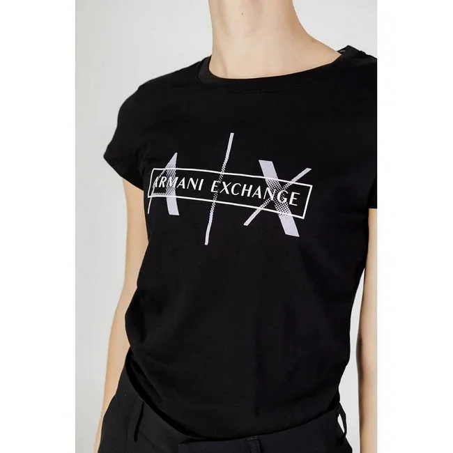 Camiseta Armani Exchange Negra Mujer