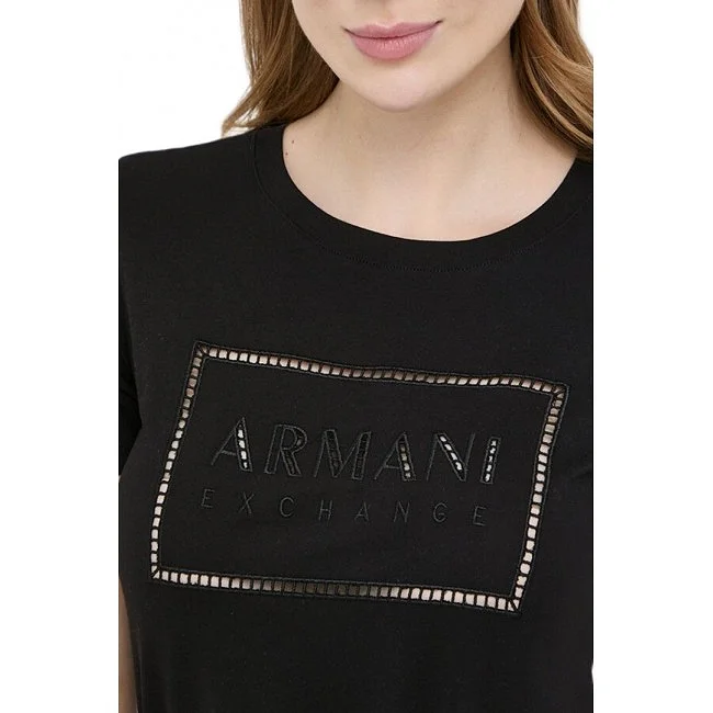 Camiseta Armani Exchange Negra Mujer