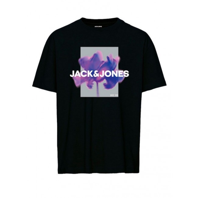Camiseta Jack & Jones Negra Logo Frontal